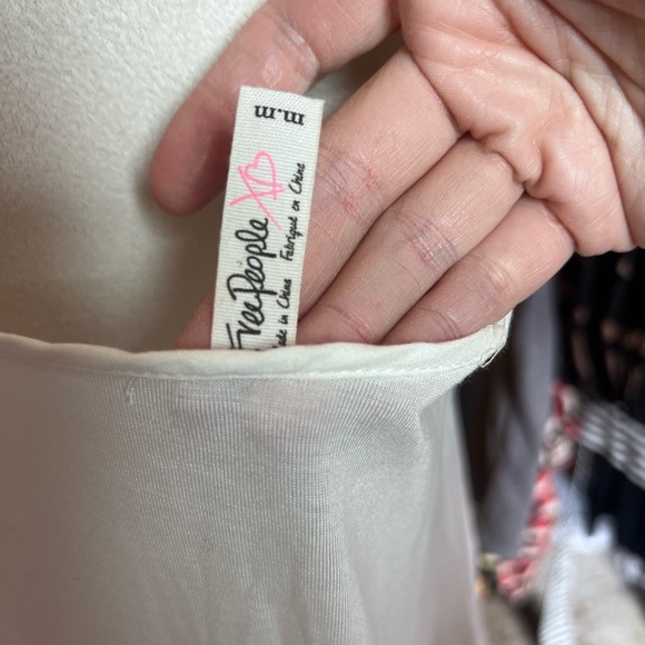 Free People White Embroidered Sleeveless High-Low Tunic - Picture 2 of 5